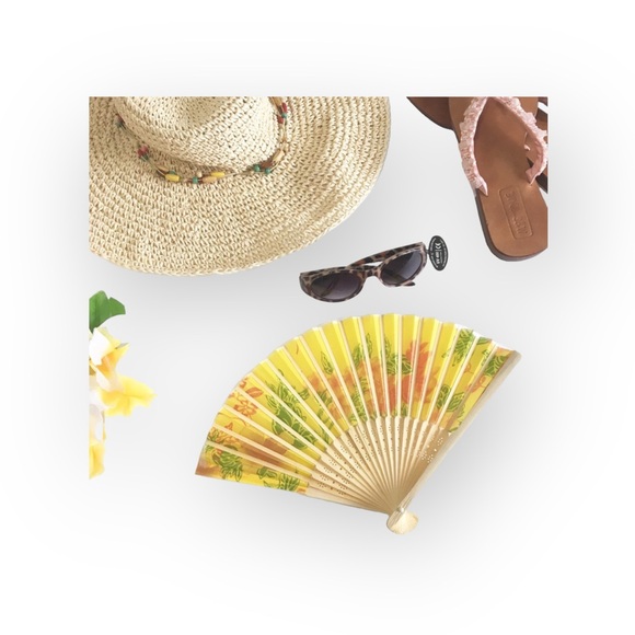 new Maurices ❃ Floppy Woven Raffia Straw Wide Brim Sun Hat ❃ Colorful Boho Beads - Picture 7 of 16